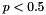 $ p < 0.5 $