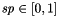 $ \mathit{sp} \in [0,1] $
