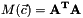 \[ M(\vec{c}) = \bf{A}^T\bf{A} \]